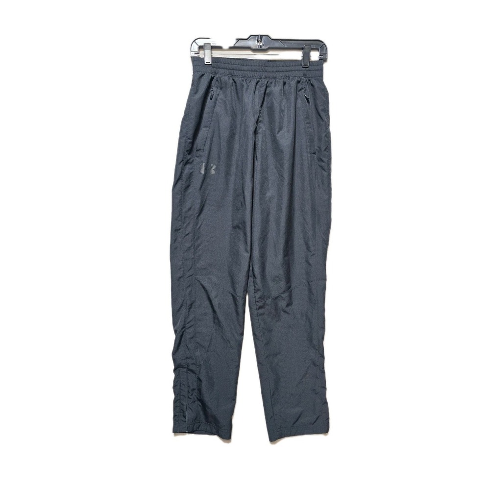 Under Armour Women's Athletic Mesh Lined Pants M Black Drawstrings Zippers
